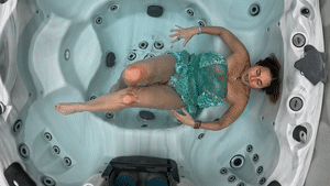 www.carissadumond.com - Hot tub masturbation in green see-through coverup thumbnail